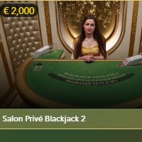 Salon Privé Blackjack du logiciel Evolution Gaming