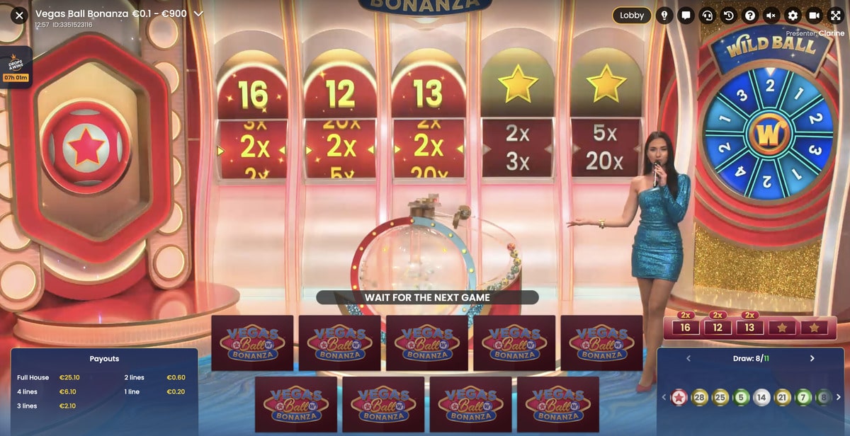 Croupière du Vegas Ball Bonanza