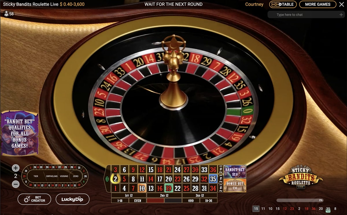 Roulette Live Sticky Bandits