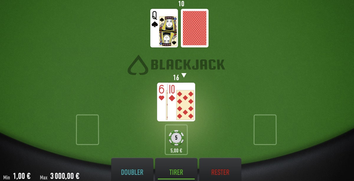 Black Jack en ligne avec générateur de nombres aléatoires