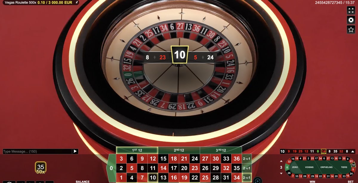 Numero de roulette hasard Roulette Vegas 500X