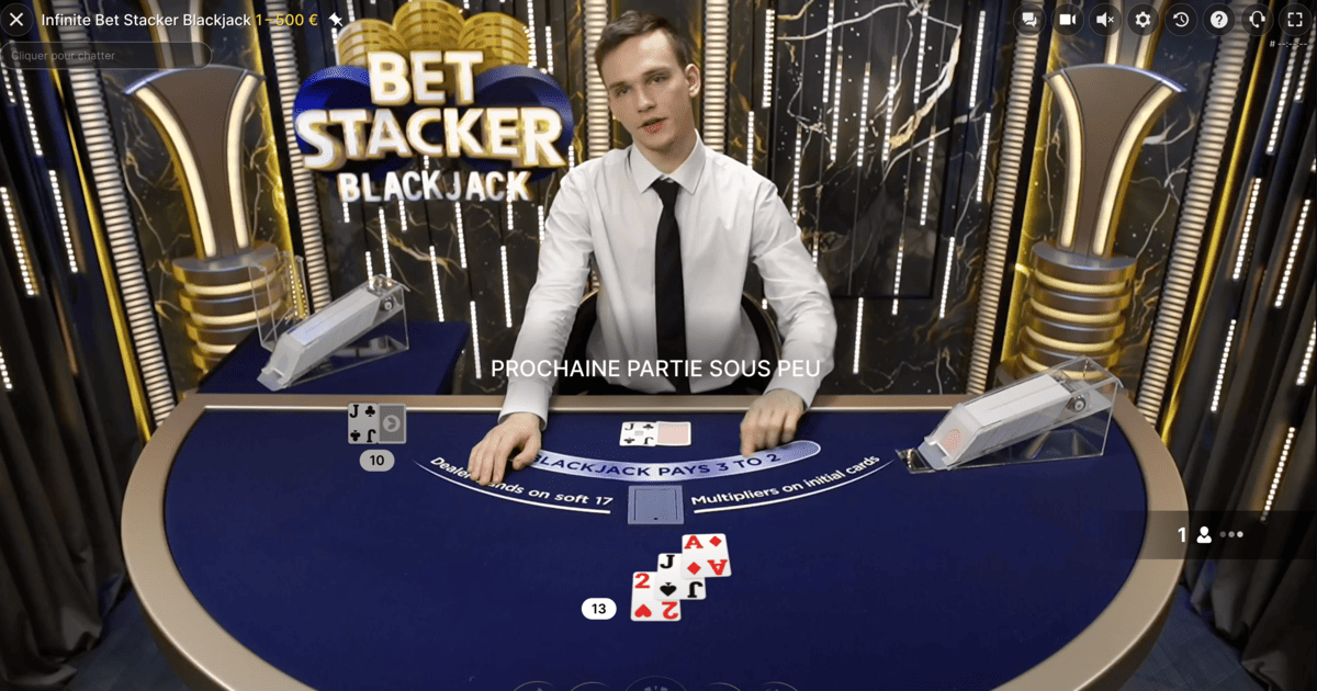 Studio du jeu en live Bet Stacker Blackjack