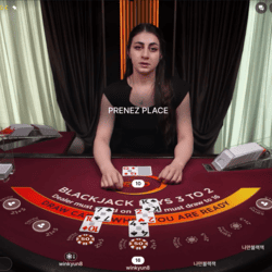 Studio d'une table avec Croupier en Live